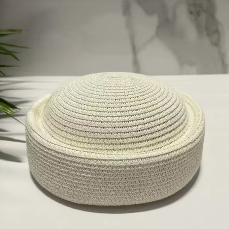 Women'S Accessories In The 1950S - Chapéu Beret de Palha Vintage Feito