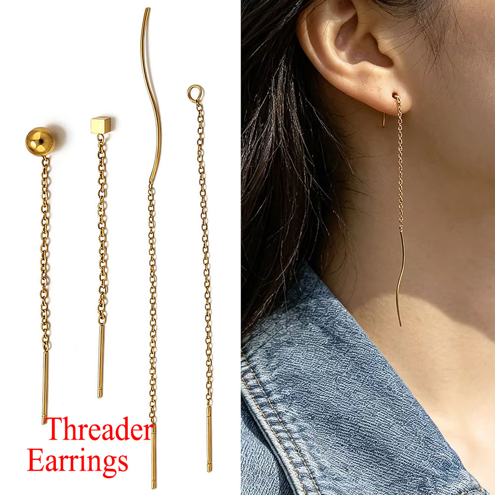 Women Accessories Chain - 10 peças de Brincos de Aço