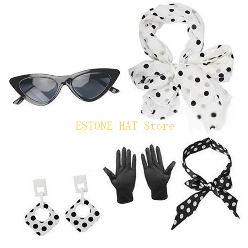 Women'S Accessories In The 1950S - 49MF Conjunto 5 peças acessórios rockabilly