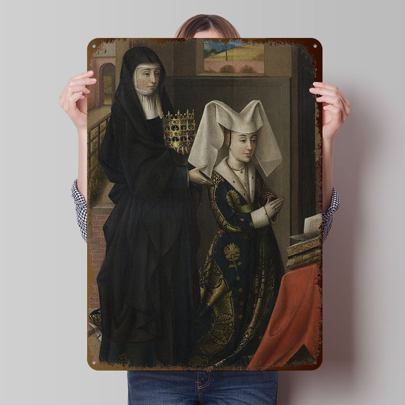 Women Accessories Poster - Pintura Religiosa de Duas Mulheres, Poster