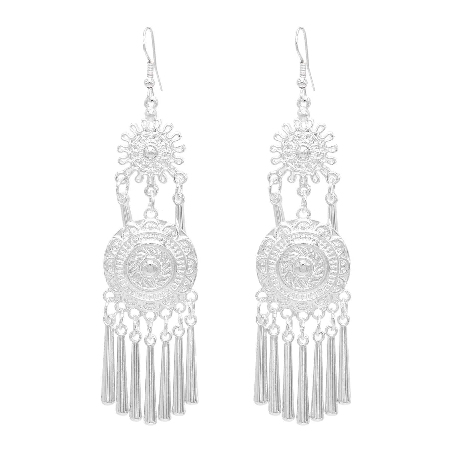 Women Accessories Pakistan - Miao liga prateada pequeno chifre borla