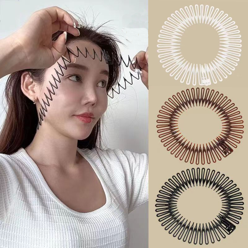 Women Accessories Online - Plástico círculo completo estiramento flexível pente