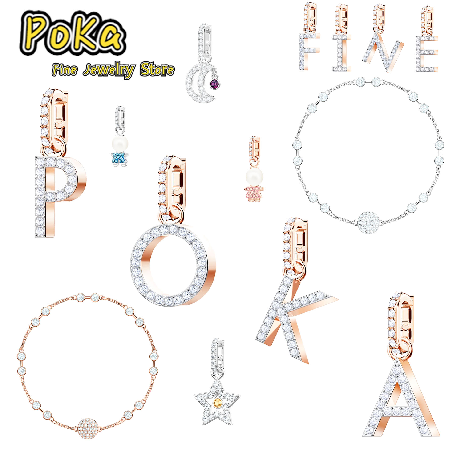 Women Accessories Meaning - Pingentes de Letras, Joias Finas, Pulseira