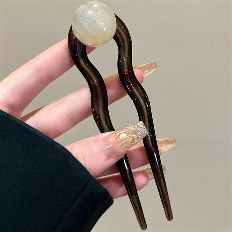 Grampo de Cabelo em Acrílico c - Women Accessories Trendy avaliação e preço