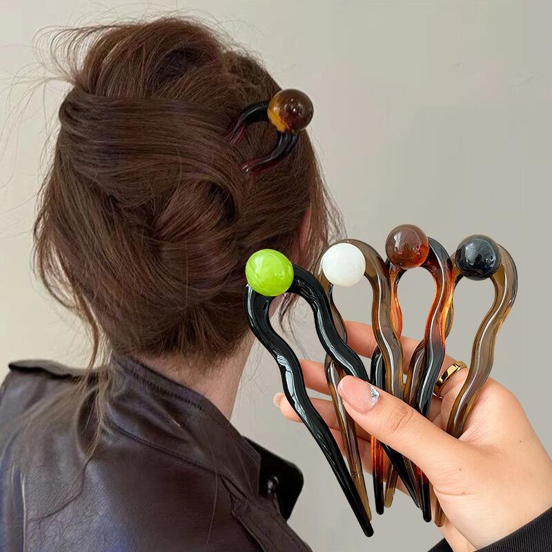 Grampo de Cabelo em Acrílico c - Women Accessories Trendy avaliação e preço