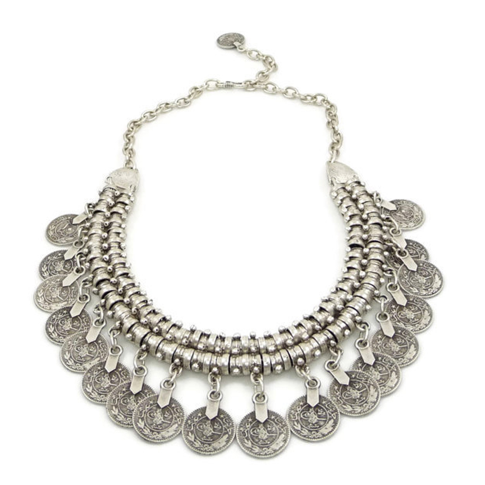 Gargantilha com borla de moeda - Women Accessories Pakistan avaliação e preço