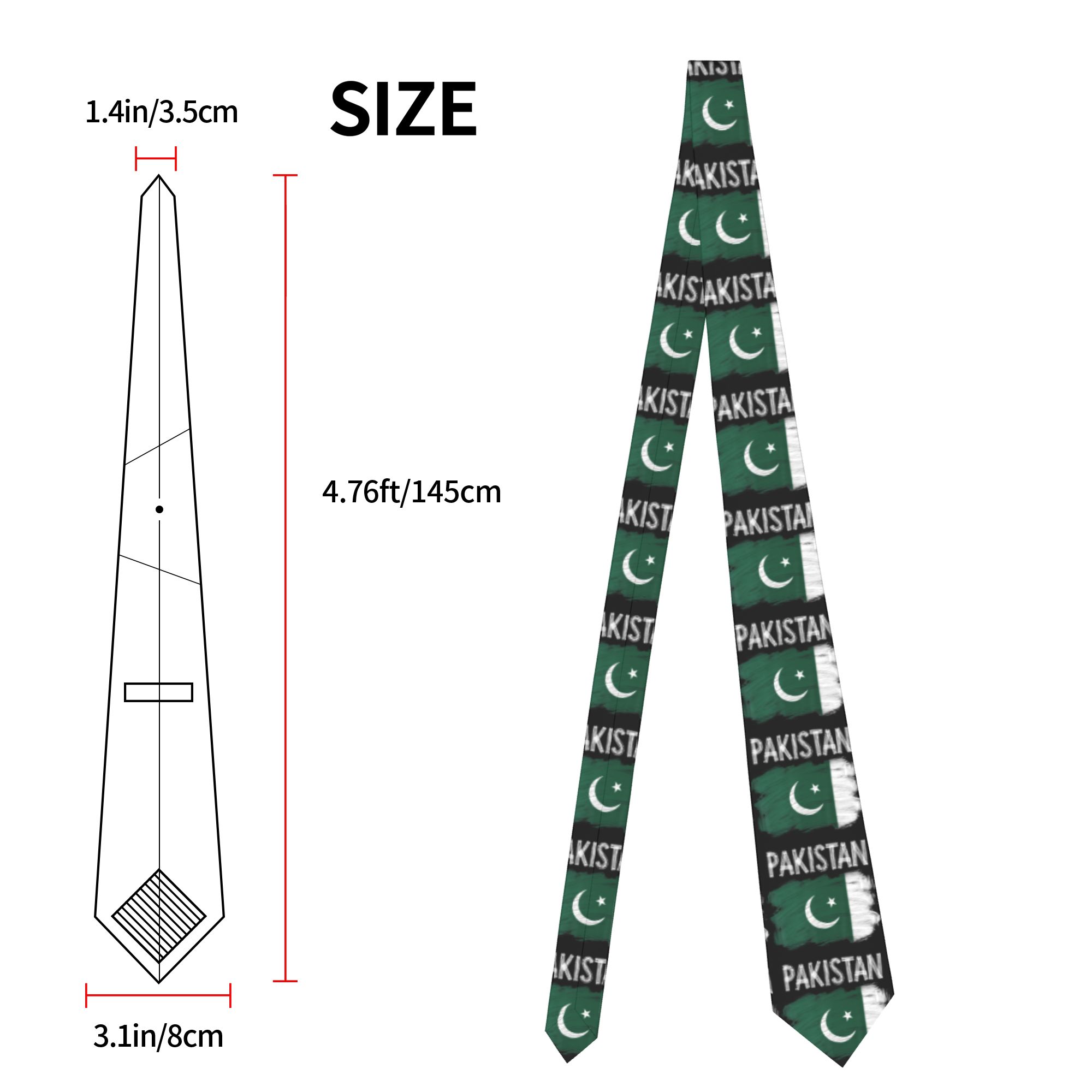 Gravata Clássica com Bandeira  - Women Accessories Pakistan avaliação e preço
