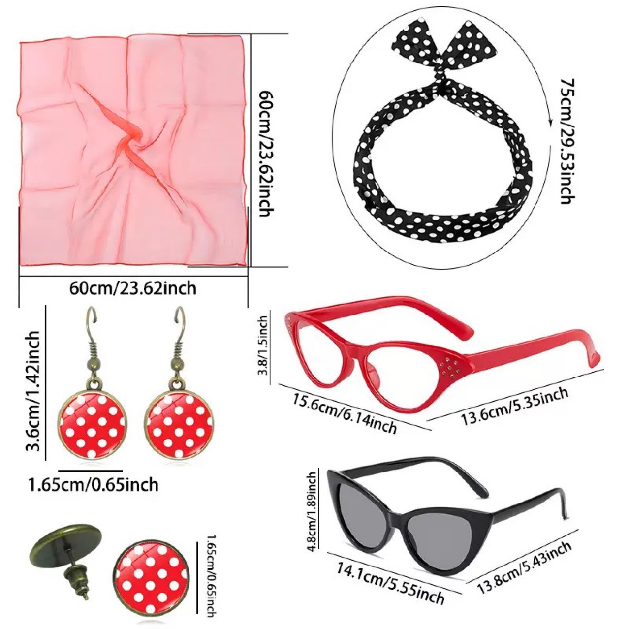 Fantasia Feminina Retrô Anos 5 - Women'S Accessories In The 1950S avaliação e preço