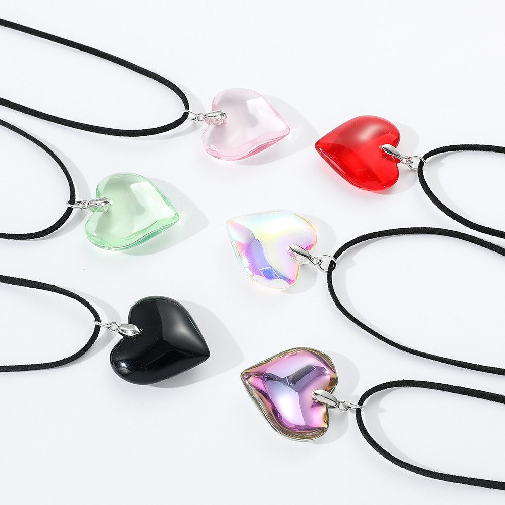 Colar de Coração de Cristal co - Women Accessories Chain avaliação e preço