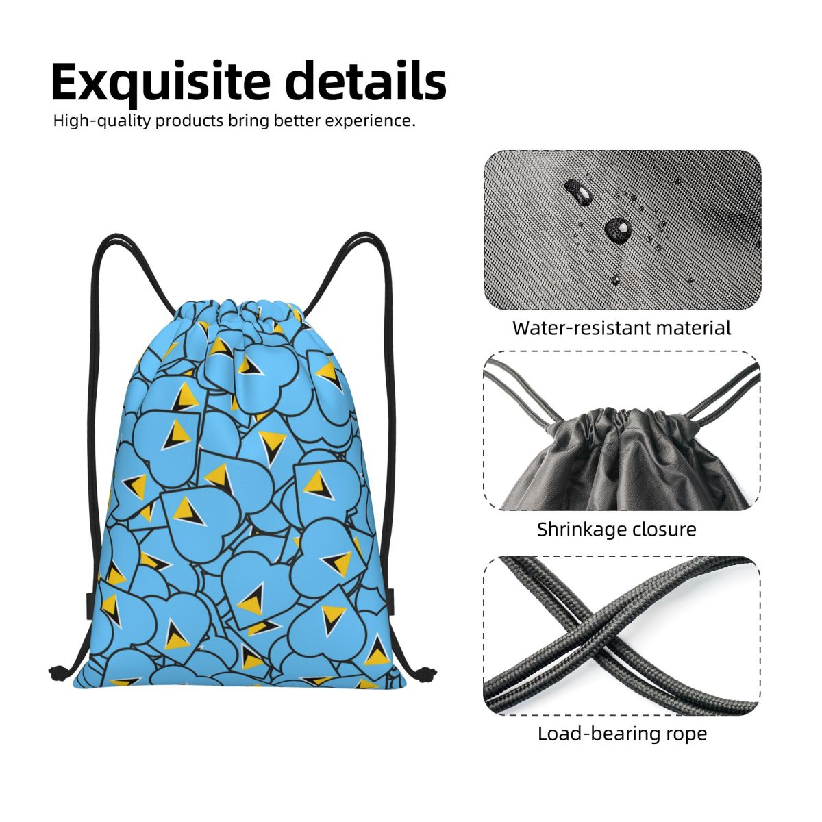 Mochila com cordão com bandeir - Women Accessories Poster avaliação e preço